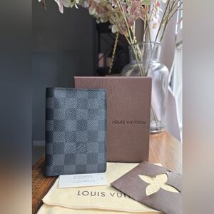 EUC Louis Vuitton Damier Graphite Pocket Organizer- Full Inclusion with CoA